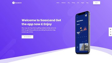 Mobile App Landing Page Demo Preview | Saasland MultiPurpose WordPress Theme