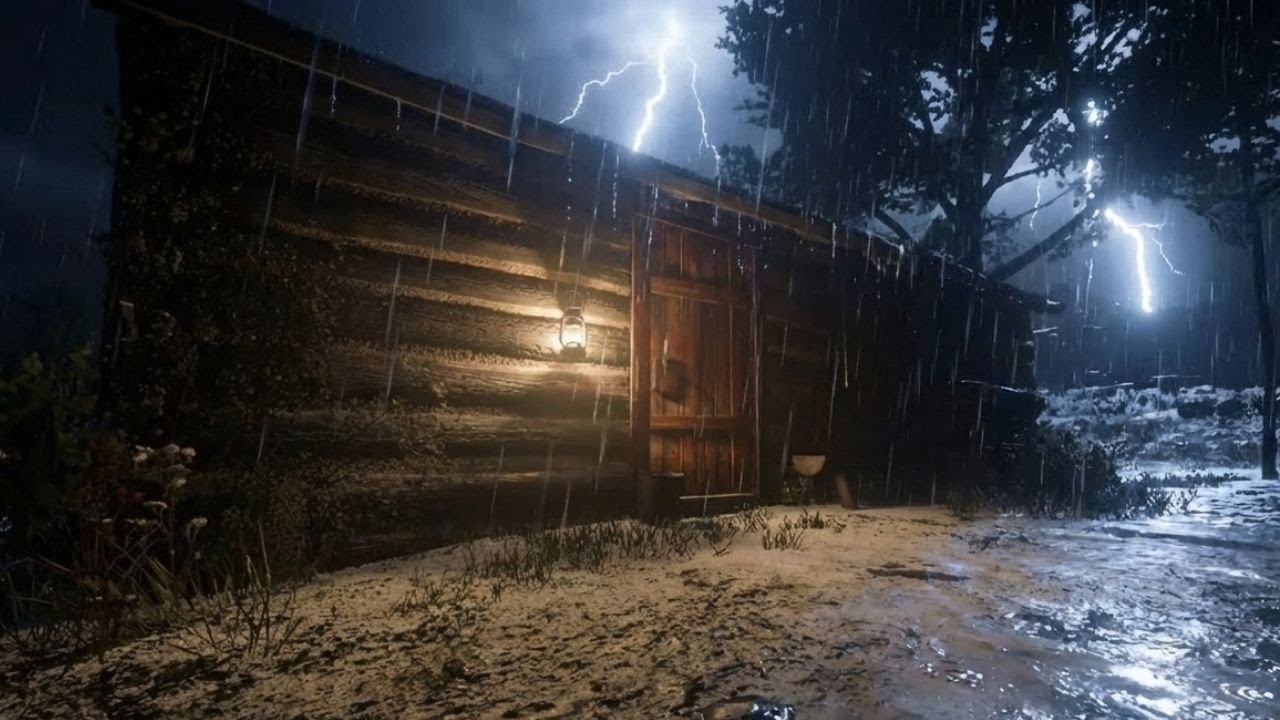 Rain on Window at Night 🌧️ Relaxing ASMR Rain Sounds for Deep Sleep and Study