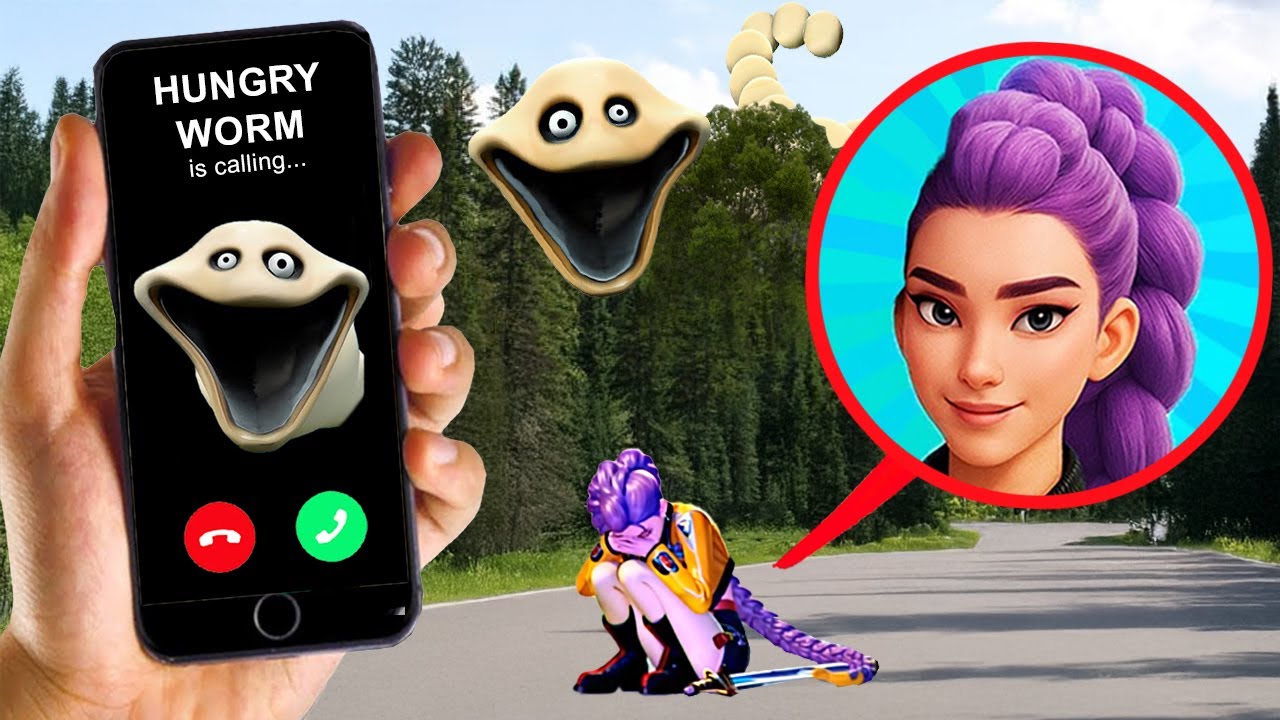 ДРОН МОНИТОРИТ HUNGRY WORM И KPOP DEMON HUNTERS RUMI НА КАМЕРУ!