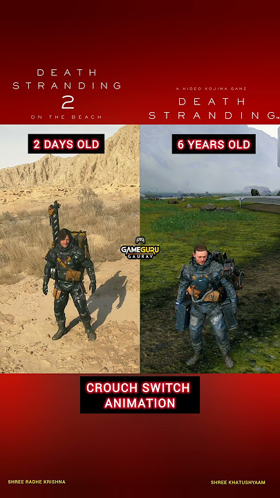 Death Stranding 2 On The Beach vs Death Stranding Comparison | Crouch Switch Animations #gaming