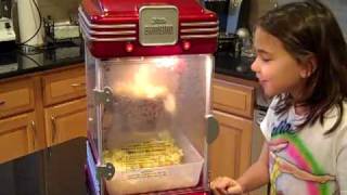 Little Bambino Popcorn Machine with Uncle David and Julia