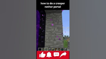 how to do a creeper nether portal #gaming #minecraft