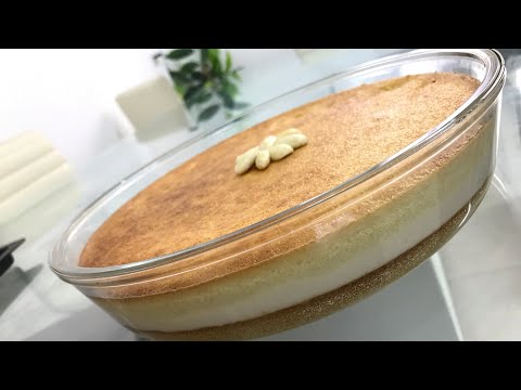 creamy-basbousa-|-semolina-cake-|-arabic-dessert|-creamy-pudding-cake|-easy-dessert-recipes