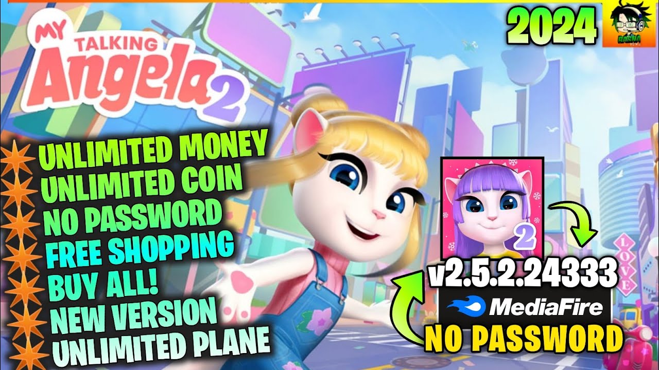 MOD‼️My TALKING ANGELA 2 Mod Apk Terbaru 2024 Version 2.5.2.24333 - YouTube