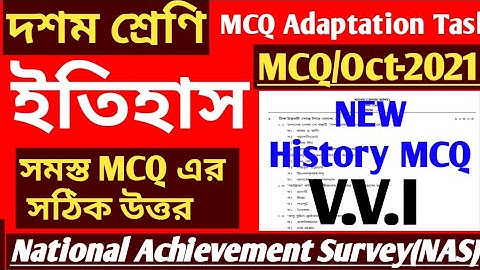 Class 10 History MCQ Adaptation Task Answer October 2021/Class 10 History MCQ Model Activity Task 21