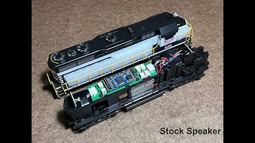 Walthers Proto GP35 Speaker Upgrade Comparison by Scale Sound Systems