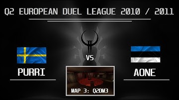 Quake2 EDL #9 SEMI FINAL | PURRI vs AONE - 3rd map q2dm3