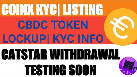 AIRDROP NEWS: COINX KYC| WITHDRAWAL| CBDC TOKEN LOCK UP| KYC |CATSTAR WITHDRAWAL TESTING SOON.