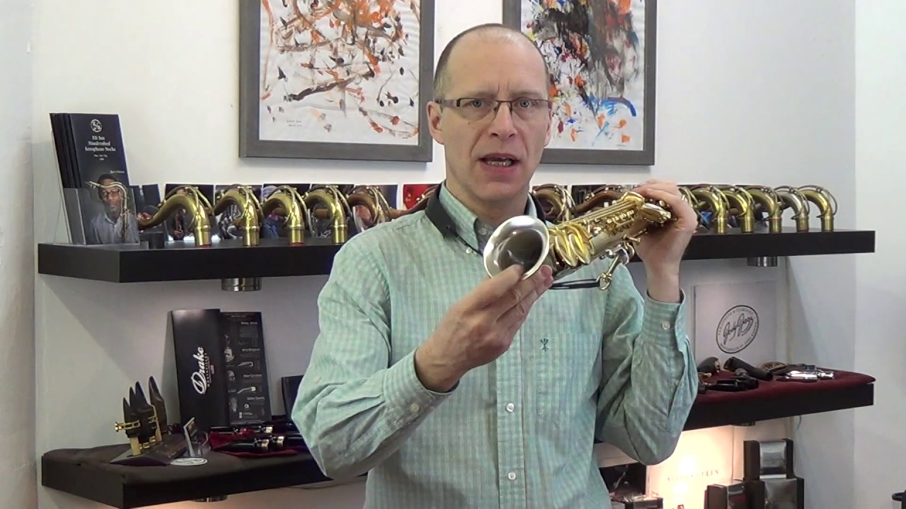 Rampone saxello Bb half-curved soprano sax solid silver w/gold plated body & keys