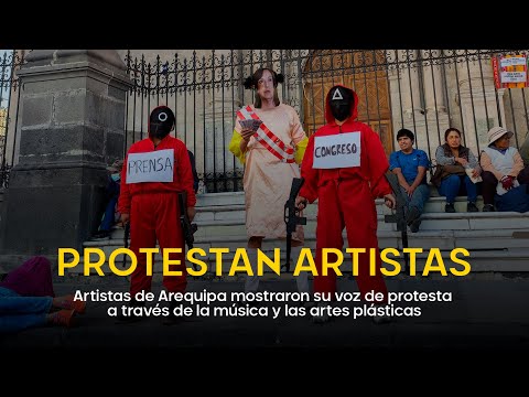 Artistas de Arequipa expresaron su voz de protesta a través de la música y las artes plásticas