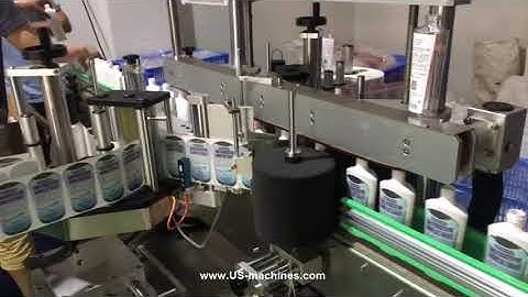 Honey oval bottle automatic front back 2 sides labeling machine 2 label applicator