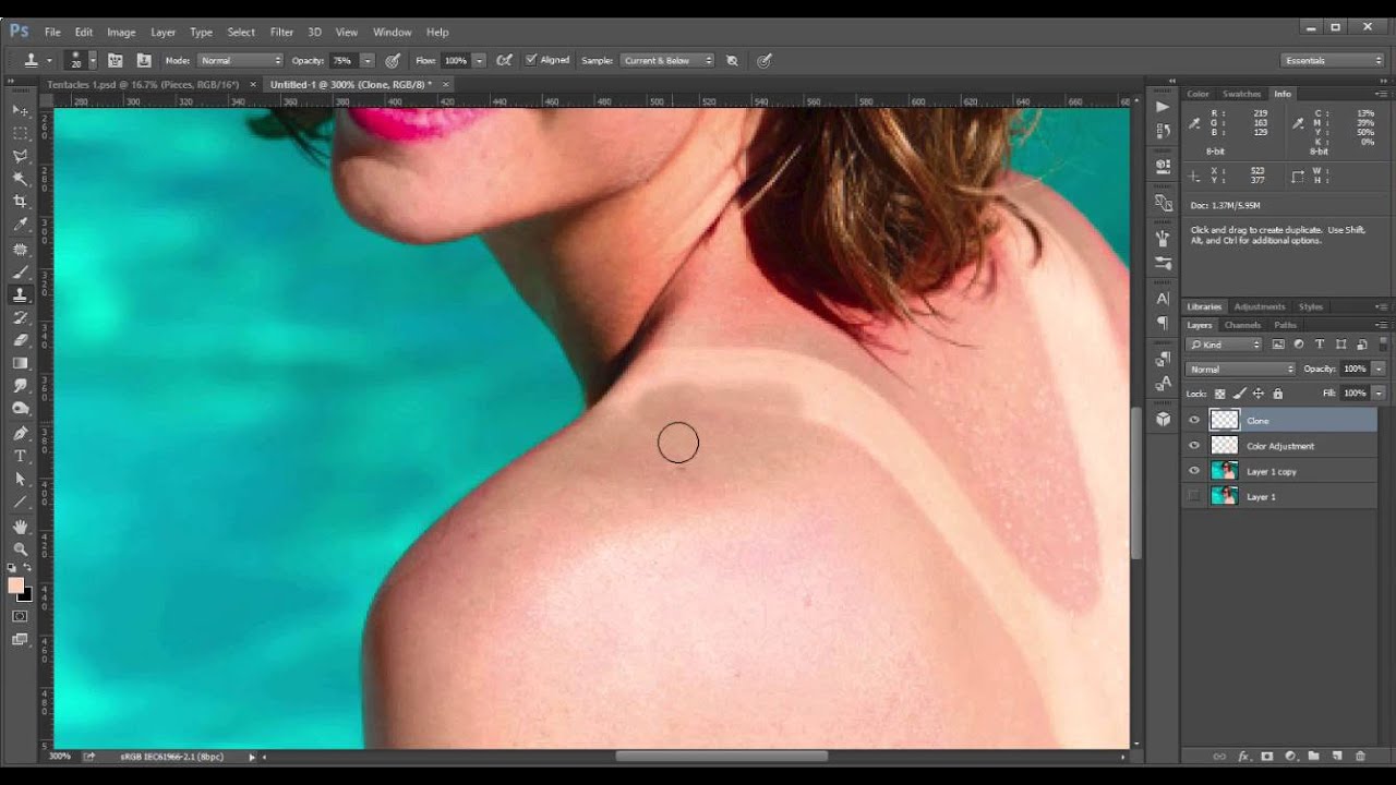 Fixing Tan Lines And Sunburns In Photoshop