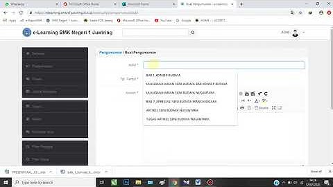 MEMBUAT PENGUMUMAN E LEARNING x264
