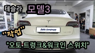 [테슬라모델3] 오토트렁크&amp;워크인 장착!! (아우토강남)