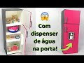 Como fazer geladeira duplex para boneca Barbie com papelão | Pricity