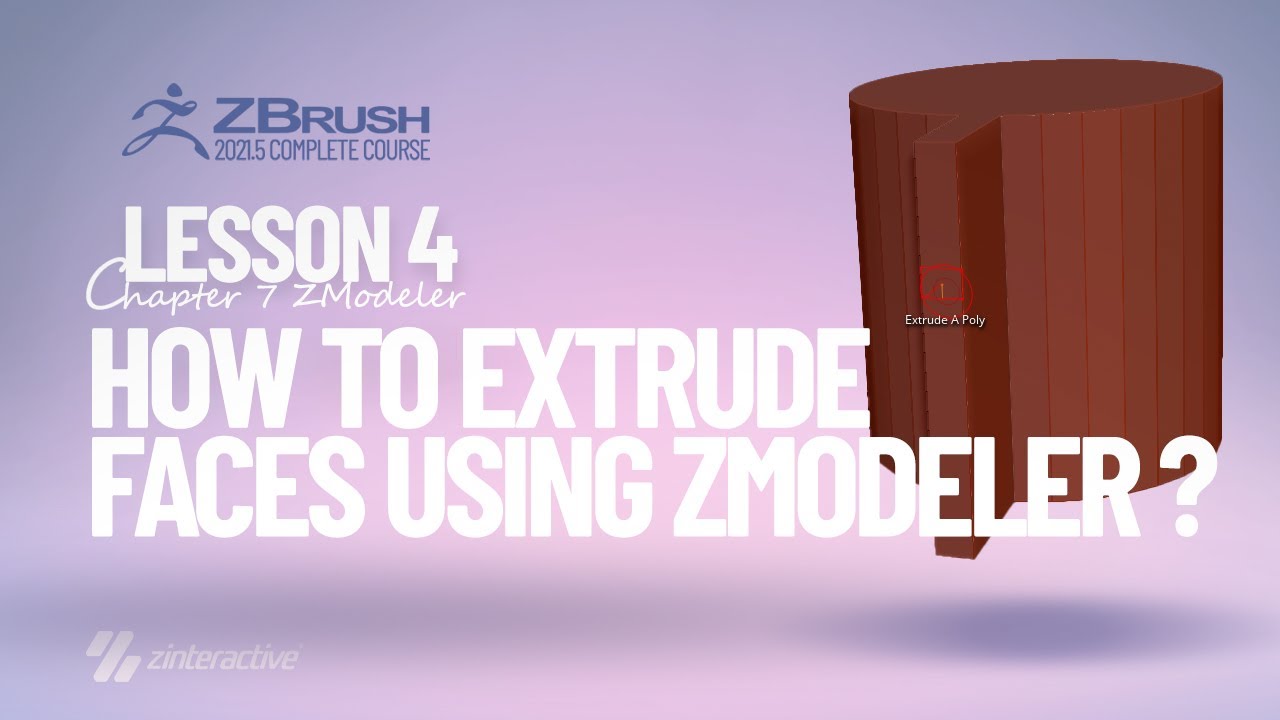 how to apply extrude texture to round shape zbrush