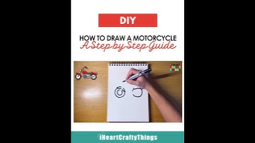 How to Draw a Motorcycle - Easy Step-by-Step Drawing for Kids  #howtodraw #drawingtutorial