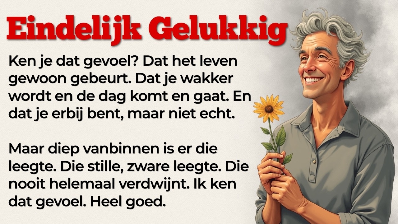 Ik zat op mijn bankje in het park, mijn handen om een lege thermoskan, toen hij naast me kwam zitten. "Ik ben ziek," zei hij rustig. "Het zal niet lang meer duren." Zomaar. Een vreemde. En toch...