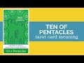 The ten of pentacles tarot card