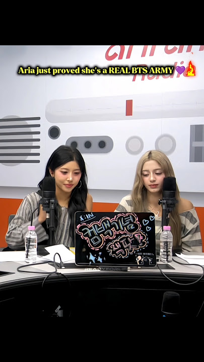 Aria proves she is a real bts army just in 1 sec #xin #aria #bts #fyp #kpop