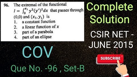 Csir Net-June 2015 Part-C Que No. 96 Set-B COV problem
