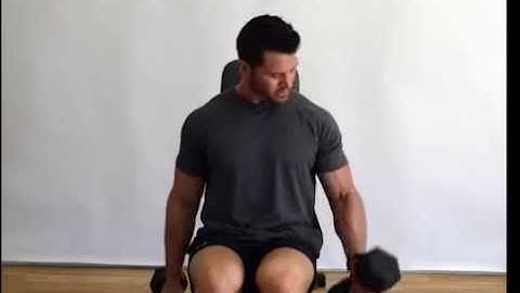 Bicep Alternating Rotation Curls (Dumbbells) - Seated