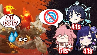 Pyro Crab, but WITHOUT Hydro~ | Bully the Crap out of Crab in Abyss 4.0 - Genshin Impact