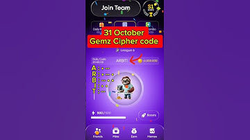 Gemz Daily Cipher & Combo 31 October |Gemz Daily Code | Gemz Daily Combo 31 October |Gemz Cipher