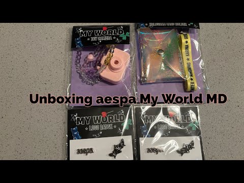 Unboxing] aespa ⟡ My World MD ♡ Logo Badge Toy Camera