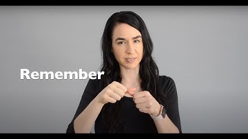 How To Sign Remember & Forget in American Sign Langauge ASL