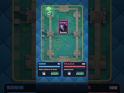 RONIN vs P.E.K.K.A... WHO WINS?! ⚔️🔥 #clashroyale #cardbattle #simulator #shorts #ronin #pekka