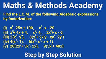 Finding LCM of Algebraic Expressions | Highest Common Factor of Algebraic Expressions | Algebra