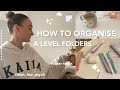 How im organising for alevels  tips and folder tours  
