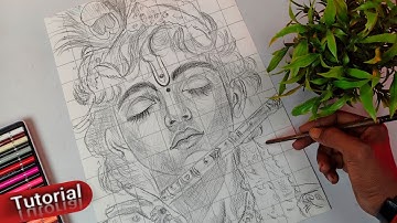 Draw With Me - Krishna Drawing,  Outline Tutorial,  Step By Step 😍