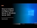 How to Install & configure DHCP Server in Windows Server 2022 !! Configure Scope!! Step by Step