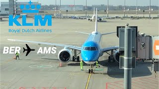 KLM Cityhopper Embraer 195-E2, Berlin - Amsterdam, Economy