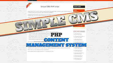 Easy To Use Simple CMS (Content Management System) - Php Wordpress Alternative