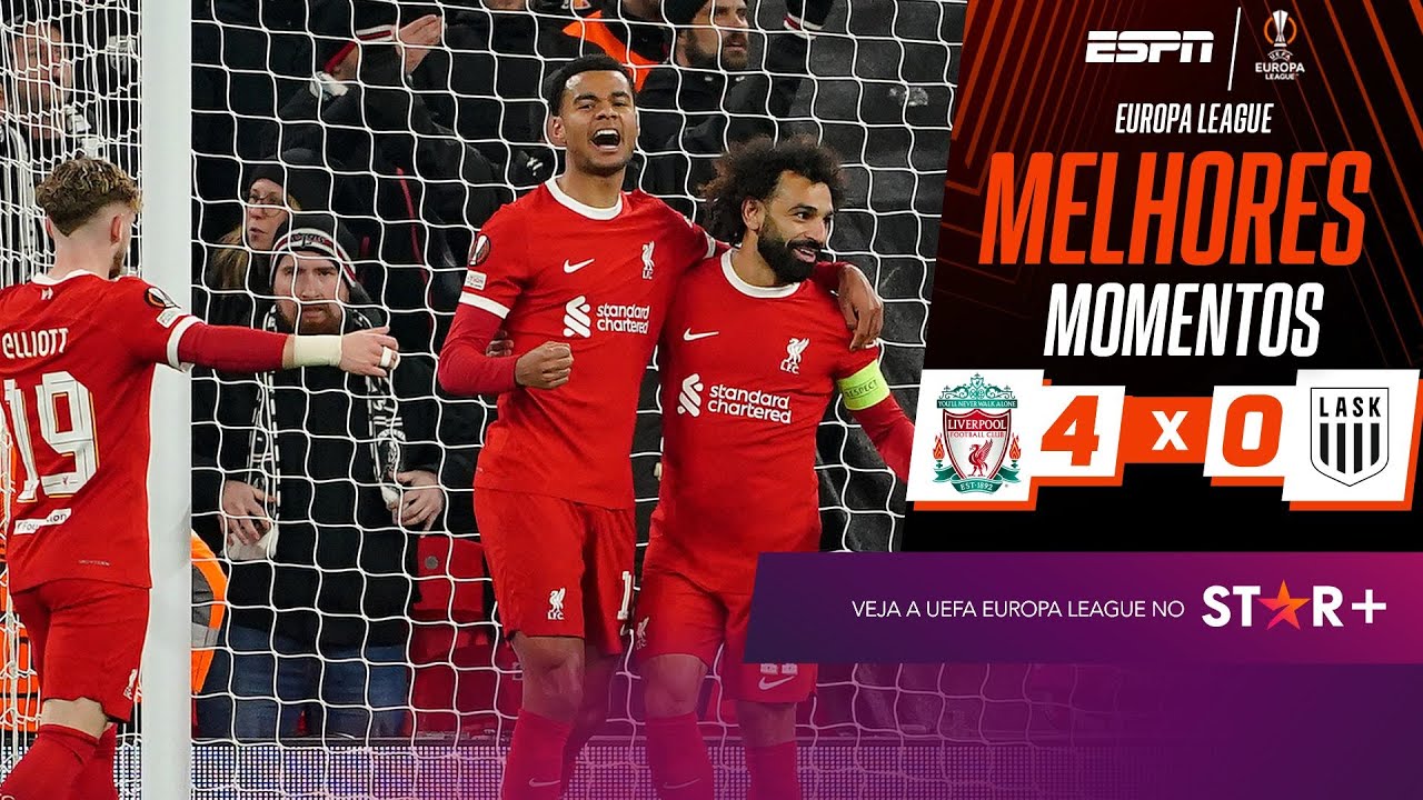 Liverpool dá aula de futebol e massacra o LASK com show de Gakpo na Europa League