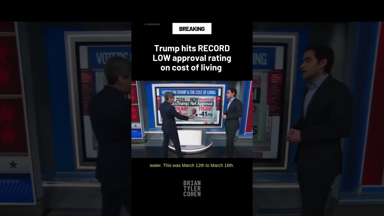 Trump hits RECORD LOW approval rating on cost of living