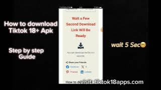 How to Downlaod Tiktok 18   apk | Tiktok18apps