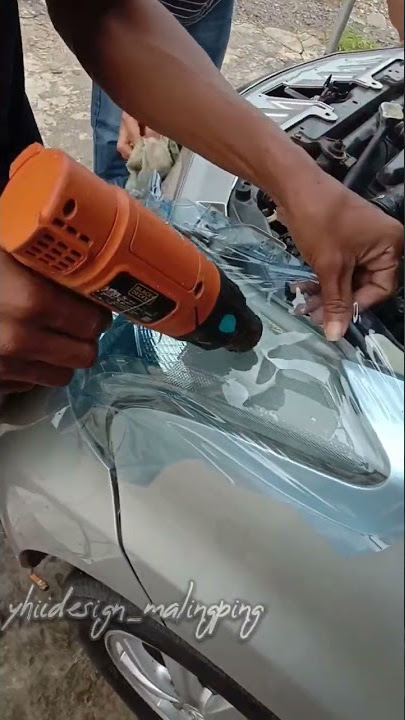 Wrapping Lampu Mobil Toyota Blue Ice, Polosan Skotlait, Cutting Sticker #shorts #malingping #racing