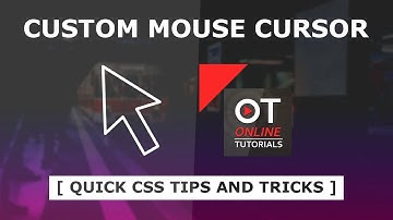 How to Create Custom Cursor Using Html and CSS - Custom Mouse Cursor in CSS - Quick Tips and Tricks