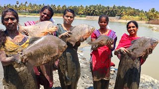 Pond Water Fish Catching | Bari Fish Catching In Village | pumping water outside the Pond