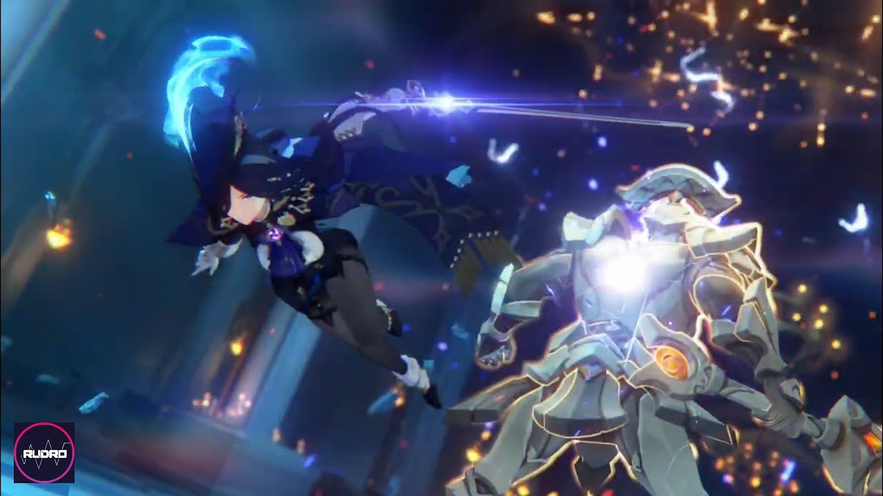 Clorinde Furina Navia & Traveller fights Devorator | Clorinde Story ...