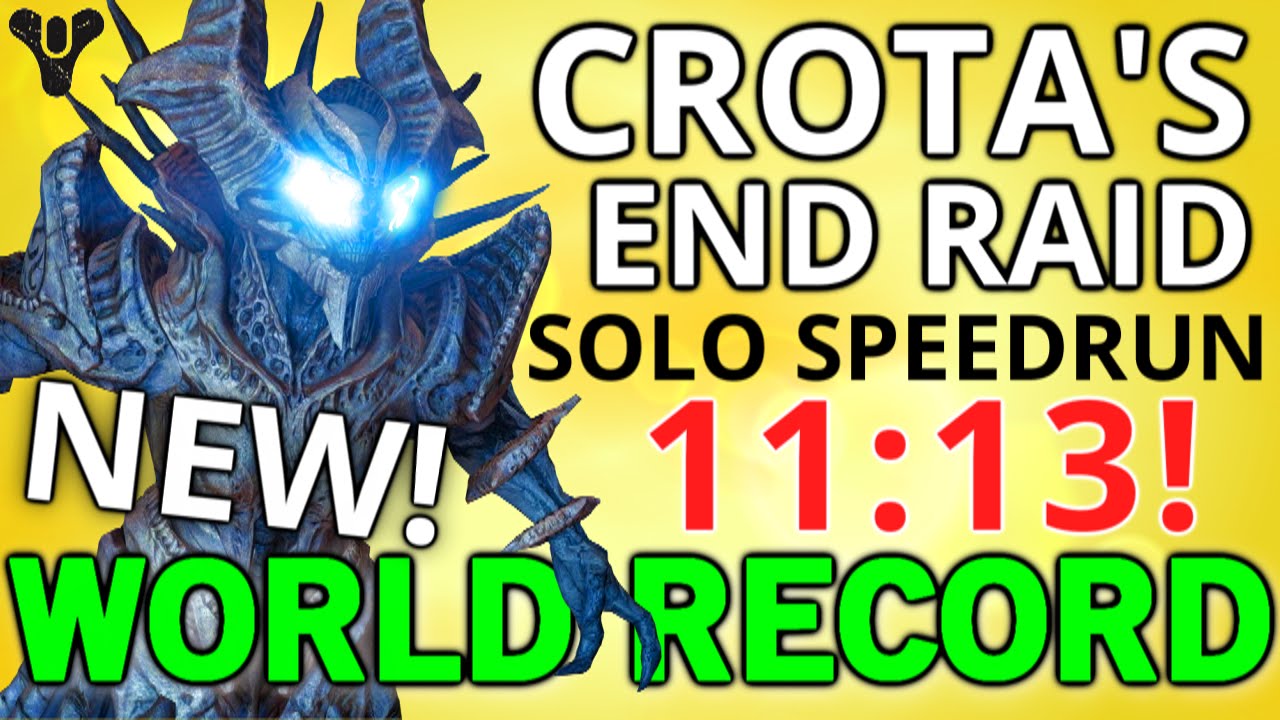 dlcl stanford WORLD RECORD Crota's End SOLO (11:13) DESTINY NM Fastest Speedrun time Raid Gameplay