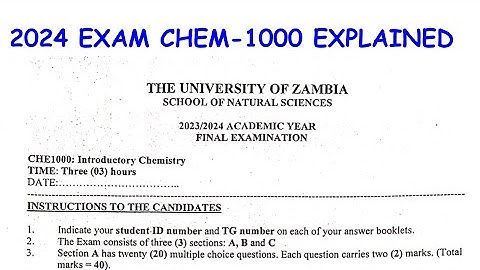 CHEM1000 2024 EXAM