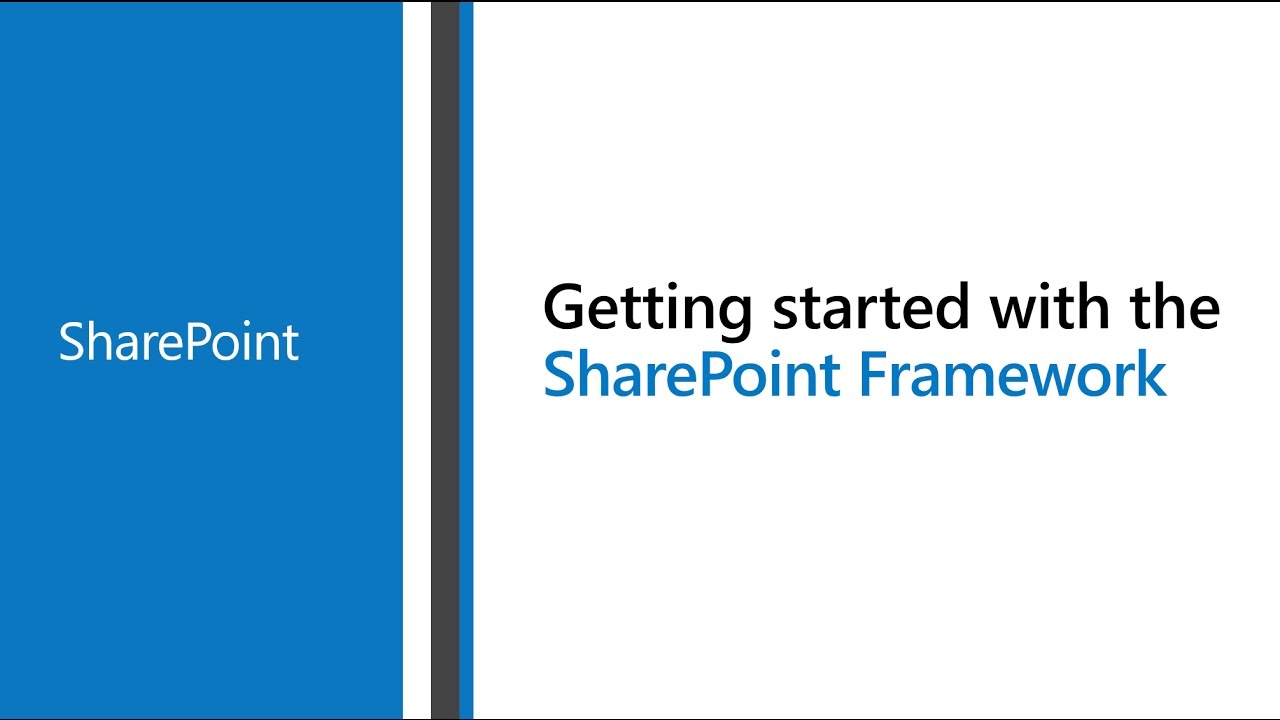 Microsoft SharePoint Framework - YouTube