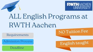 Get Your FREE Masters Degree at RWTH Aachen University