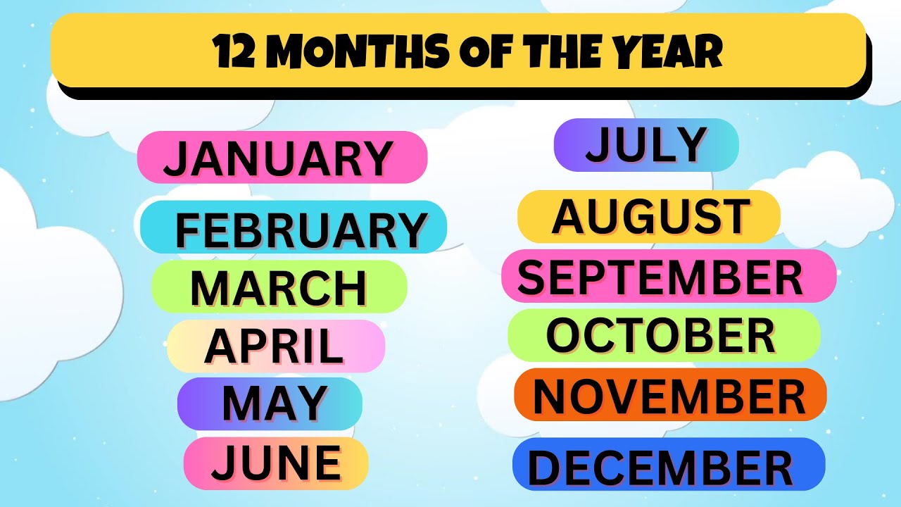 Months Of The Year January February March Months Name 12 Months months-of-the-year-january-february-march-months-name-12-months