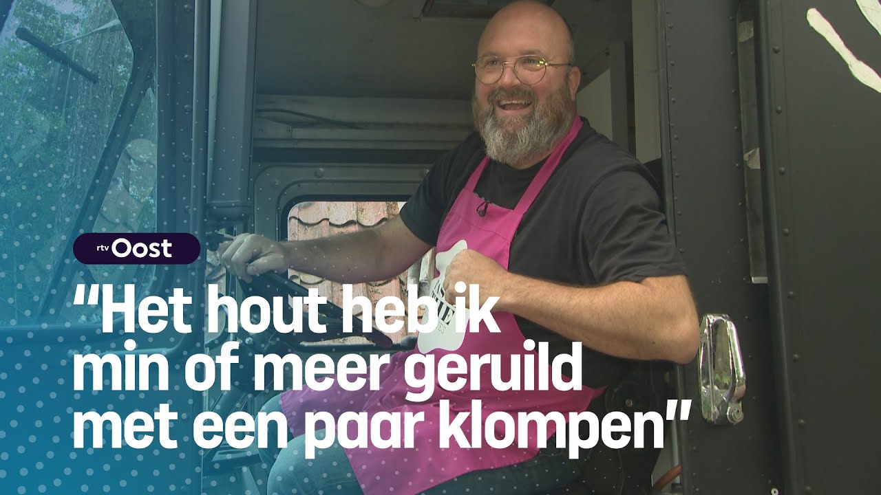 Chronisch zieke Dirk bouwt poffertjeskraam van Stepvan | RTV Oost